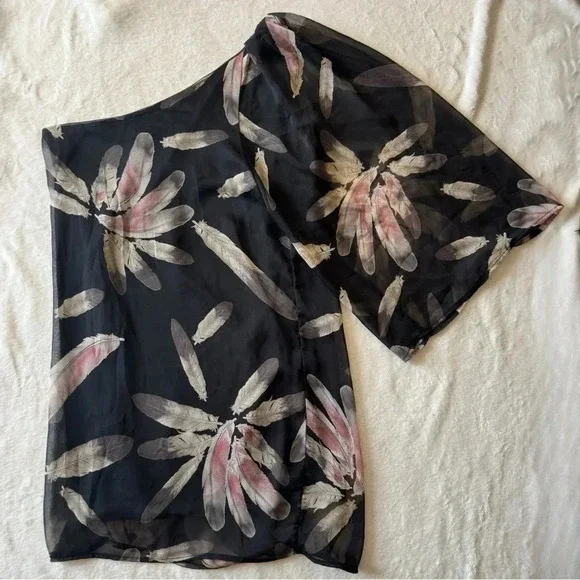 Vintage 90s Y2K Boho Feathers Mini Dress, Off The Shoulder Dress - Picture 7 of 11